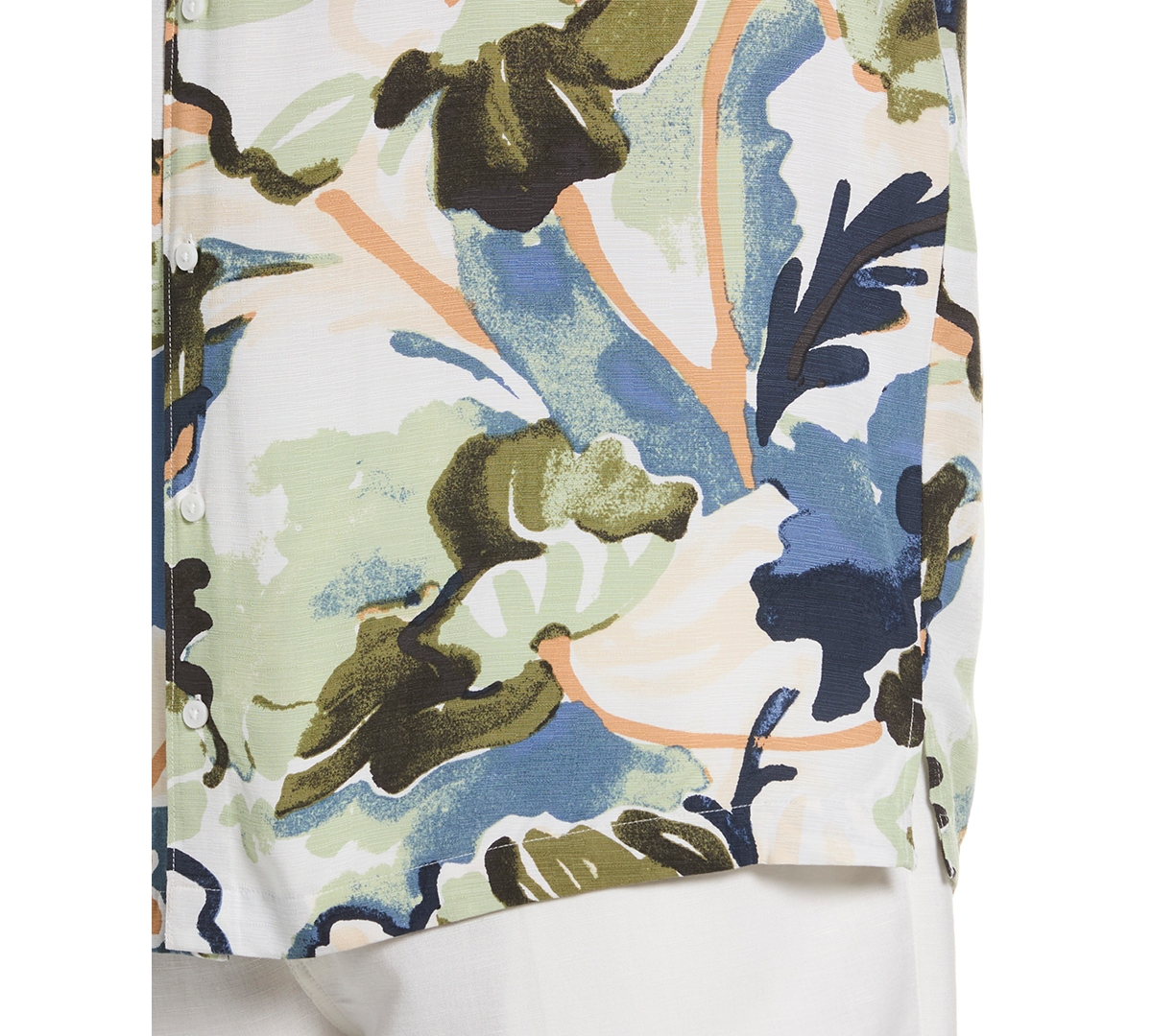 Cubavera Men's Big & Tall Water-Color Painting Print Classic-Fit Shirt