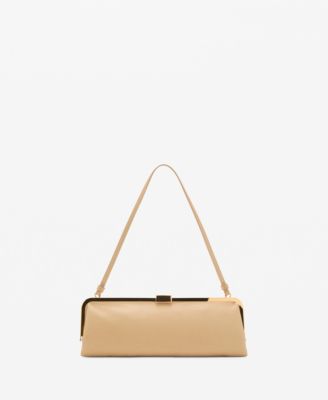 MANGO - Women's Metallic Clutch Handbag