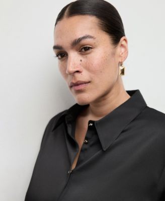 Women's Satin Finish Flowy Shirt