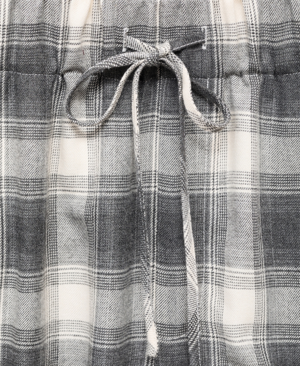 Mango Plaid Flannel Pajama Pants In Gray