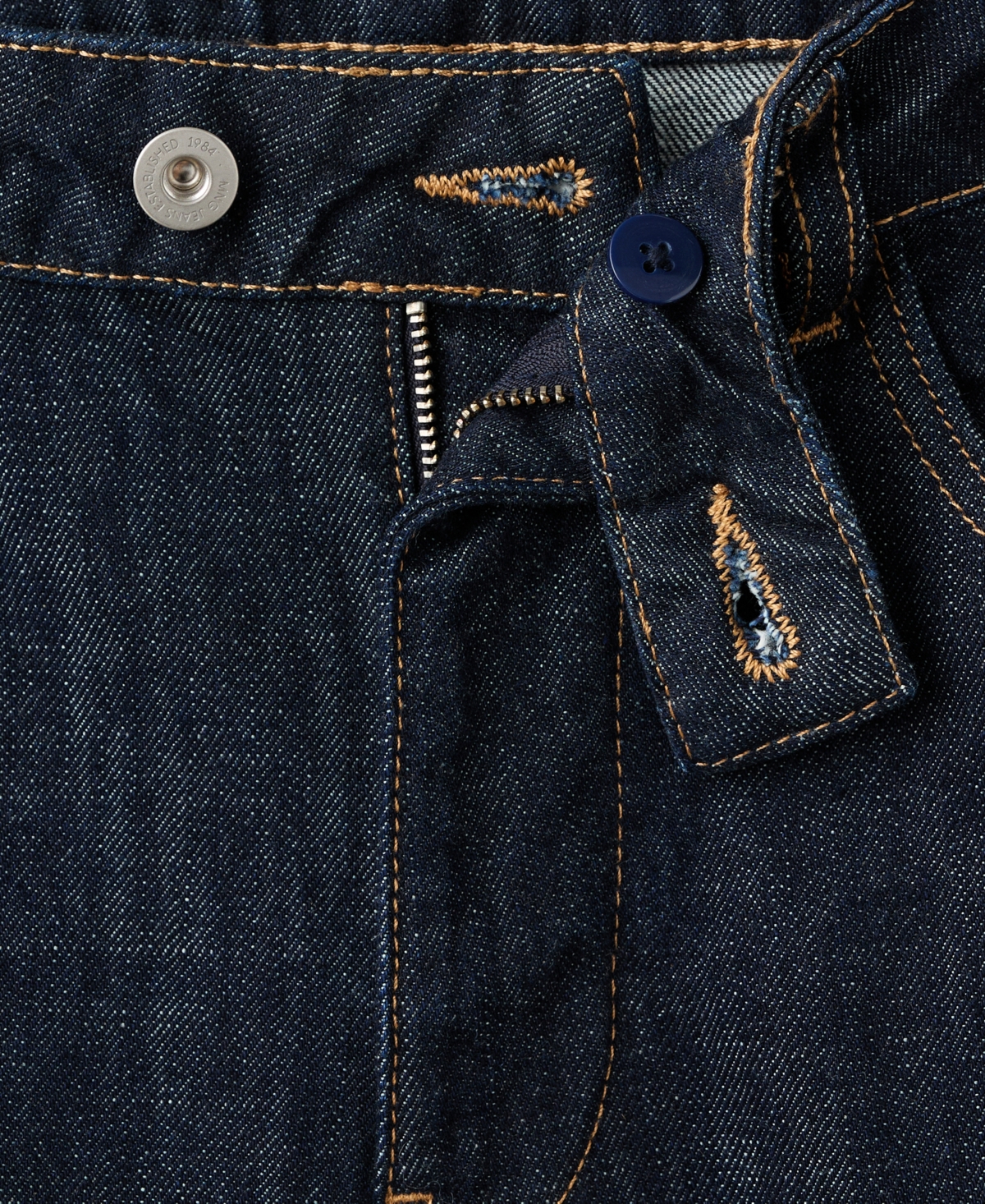 Mango Straight Leg Jeans In Blue