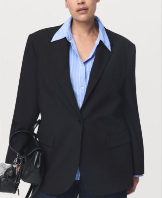 Women's Flap Pockets Straight Blazer