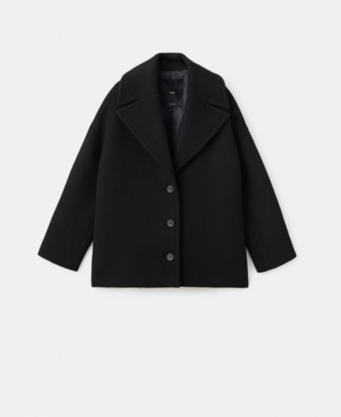 Женские куртки MANGO Women's Oversized Short Wool Coat