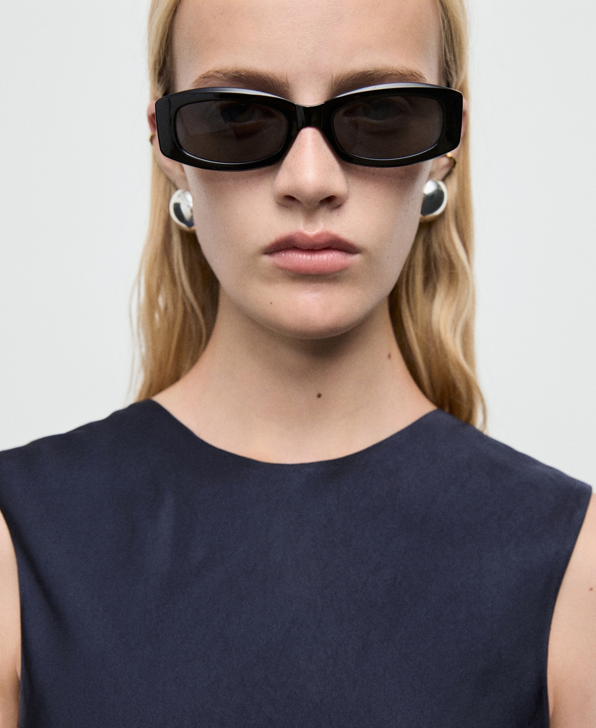 Mango Women's Asymmetrical Satin Top