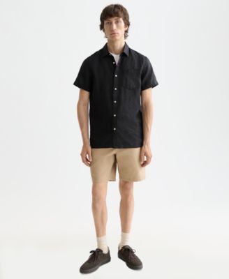 Men's Regular-Fit Button-Down Linen Shirt