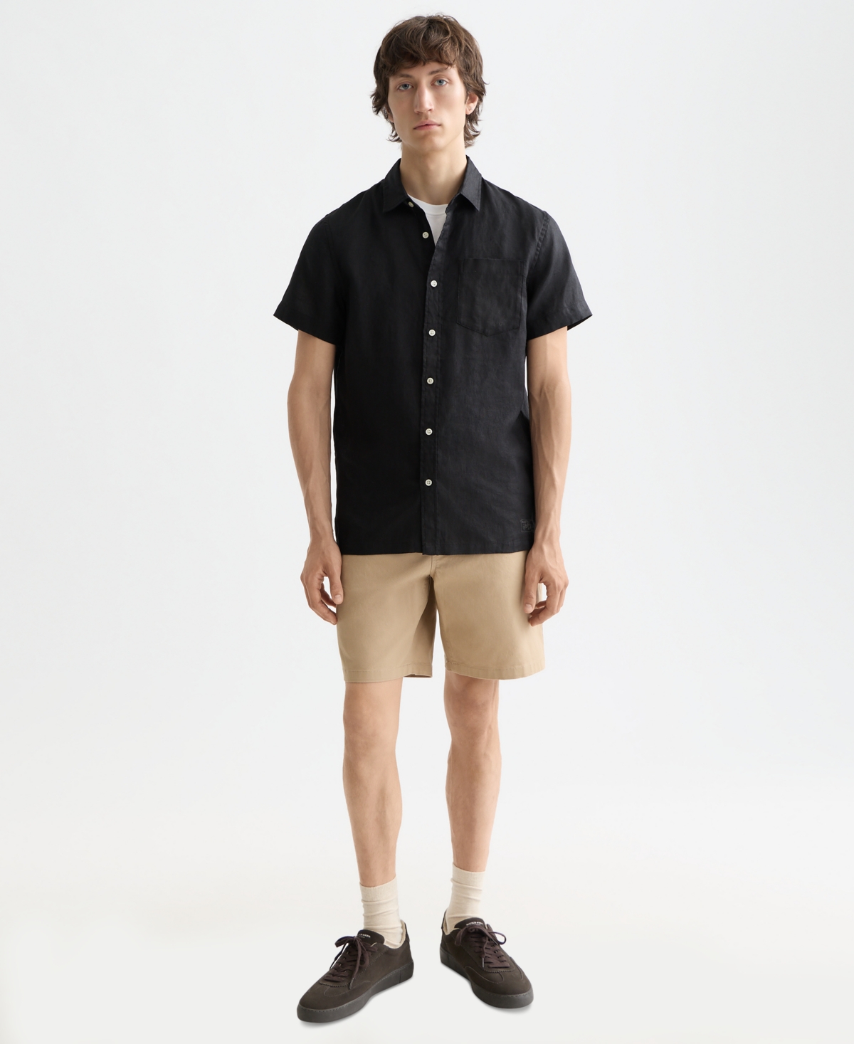 Scotch & Soda Men's Regular-Fit Button-Down Linen Shirt