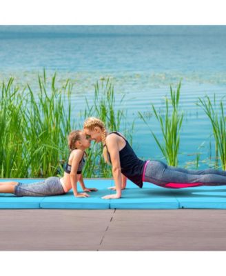 4-Panel Folding Gymnastics Mat with Carrying Handles for Home Gym