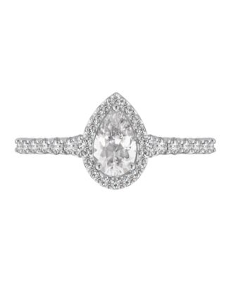 Pear Halo Engagement Ring (1 ct. t.w.) in 14k White Gold