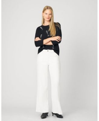 Women's Champagne Flute Sweater with Hotfix Embellishments