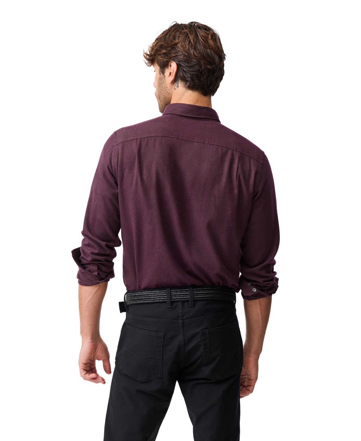Rodd & Gunn Rodd And Gunn Barrhill Long Sleeve Slim Fit Shirt In Purple