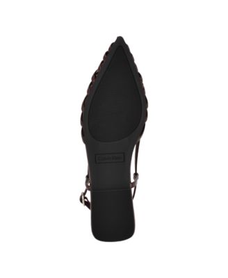 Women's Glessia Woven Pointed Toe Slingback Flats