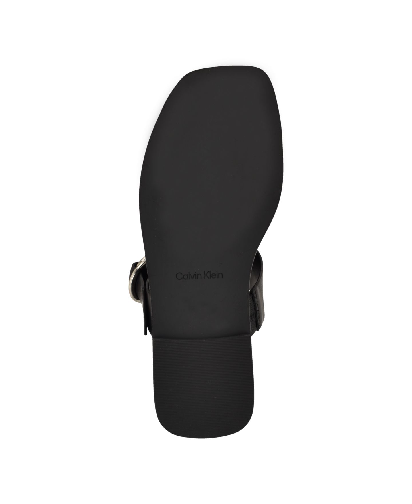 Женские сандалии Calvin Klein Meritt Leather Flat Slip-On, цвет: Чёрный кожаный — фото 5