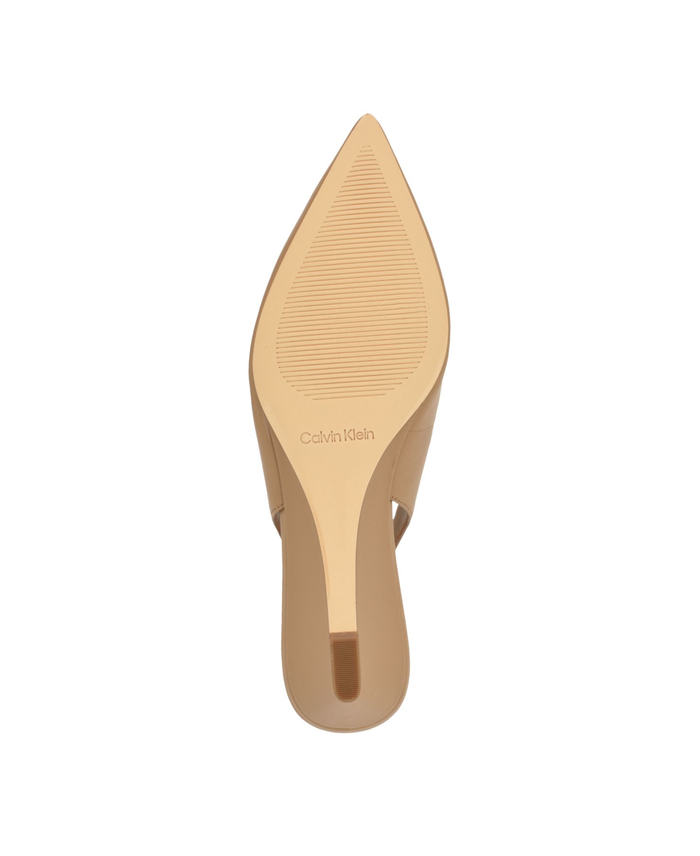 Женские туфли Calvin Klein Mavalyn Tapered Low Wedge Slingback Pumps, цвет: Средний натуральный — фото 5