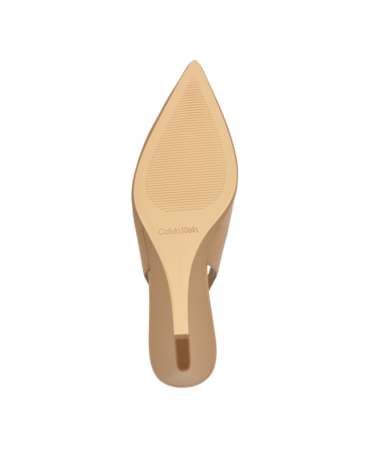 Calvin Klein Mavalyn Slingback Pointed Toe Wedge Pump In Neutral