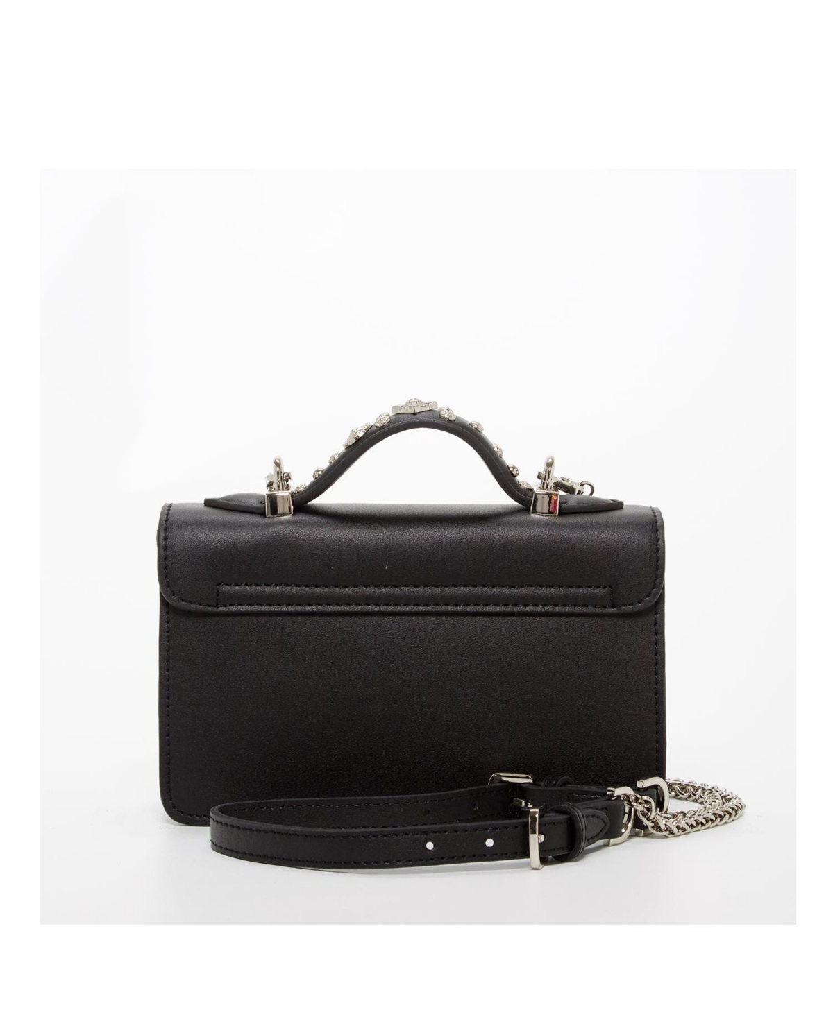 Susu Small Leather Crossbody Bag Studded Purse Top Handle Structured Handbag