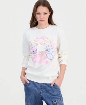 Juniors' Angel & Stitch Crewneck Sweatshirt