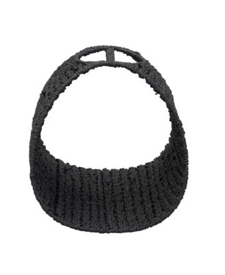 Oval Magazine Rack, Black Paper Rope