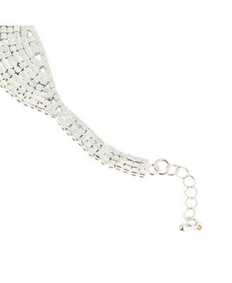 Women's The Swirl-Bling Statement Bracelet - Crystal Silver