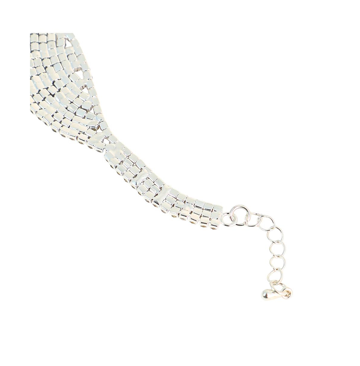 Women's The Swirl-Bling Statement Bracelet - Crystal Silver