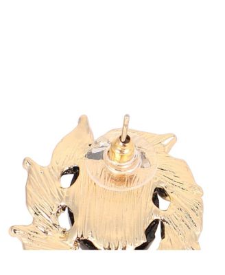 Women's The Victorian-Foliage Stud Earrings - Antique Gold