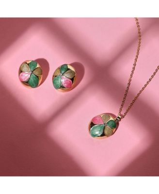 Women's The Enamel-Holly Jewellery Set - California Gold