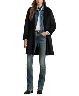 Women's Lapel Collar Shearling Jacket