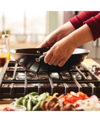 Advanced Home Hard-Anodized Nonstick Wok with Side Handles, 14"