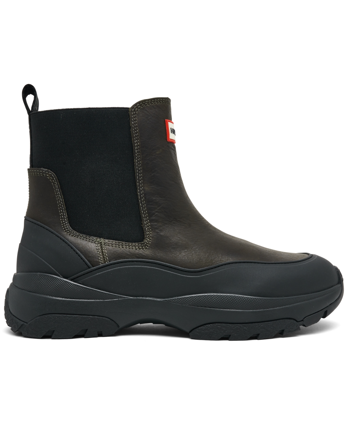 Hunter Men's Landon Waterproof Chelsea Boots From Finish Line In Brown