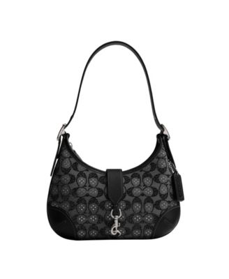 Hamptons Crystal Signature Jacquard Hobo Bag