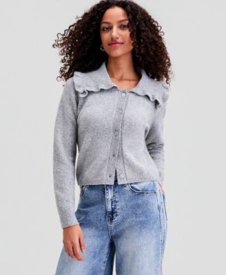 Women's Ruffled-Collar Cardigan