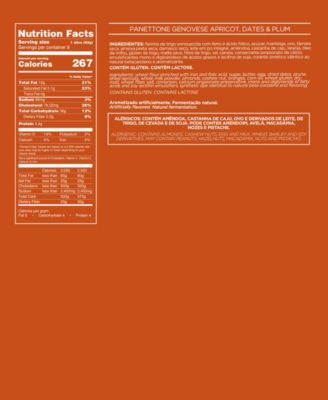 Panettone Genovese Apricot, Dates and Plum Cake, 26.46 oz