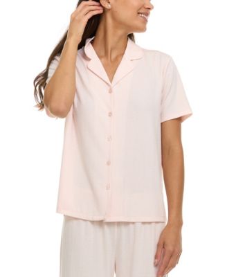 Women's Luisa cable texture Short-Sleeve Pajama Set