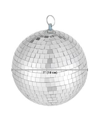 4PCS 7" Small Disco Ball Mirror Mini Hanging Decor for 70s 80s Party Events Wedding DJ Dance Club Stage Lighting Silver