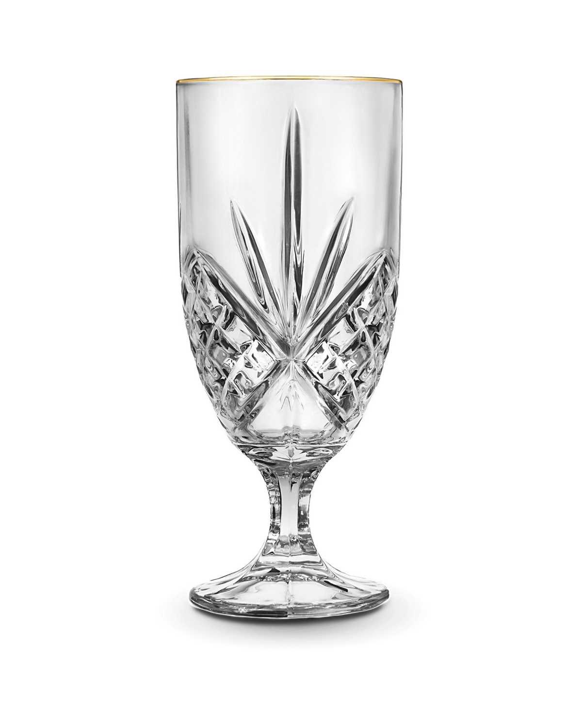 Godinger Dublin Gold Rim Iced Tea Glasses, Set of 4