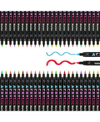 72 Colors Dual Tip Acrylic Paint Pens Markers, for Wood, Rock Painting, Glass, Canvas, Stone, DIY Crafts