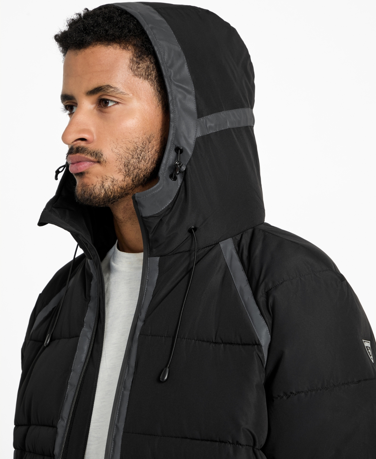 Guess Men's Hooded Ripstop Puffer Jacket