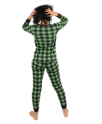 Women's SizeTwo Piece Cotton Plaid Holiday Pajamas