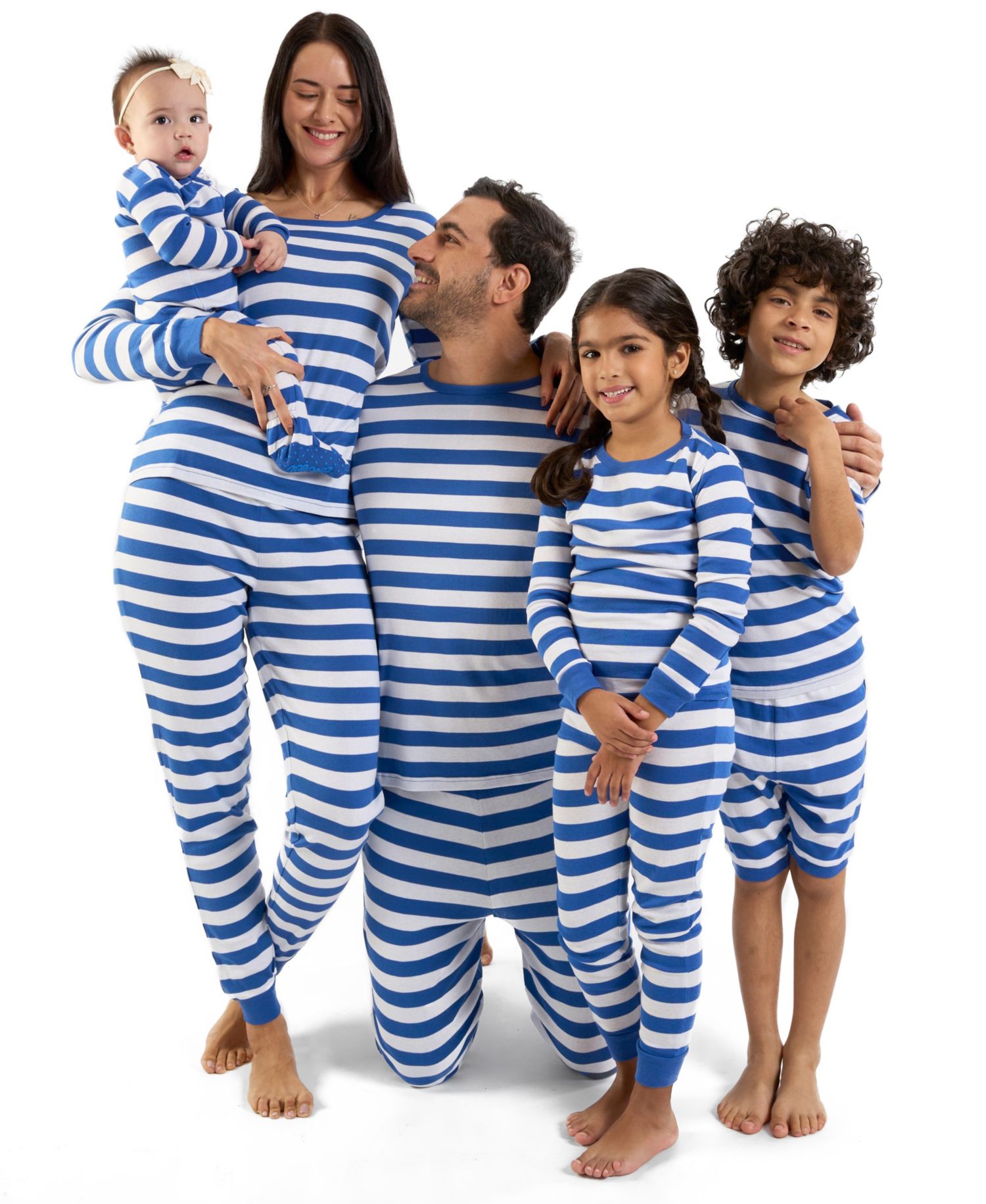 Baby Footed Cotton Striped Holiday Pajamas