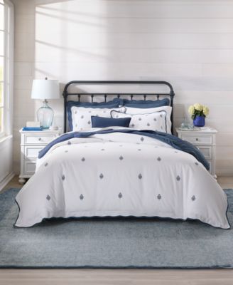 Irving Embroidery 3-Pc. Duvet Cover Set, Full/Queen, Macy's Exclusive