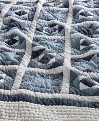 Midnight Star Artisan 3-Pc. Quilt Set, King, Macy's Exclusive