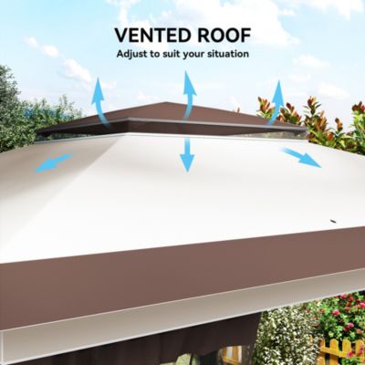 12' x 12' Pop Up Canopy with Mesh Sidewall Netting,