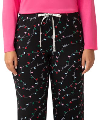 Women's Twinkle Script Long Pajama Pants