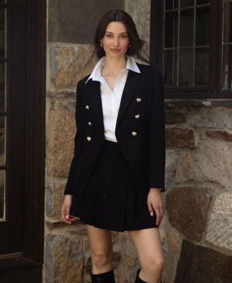 Women's Double-Breasted Button-Up Blazer