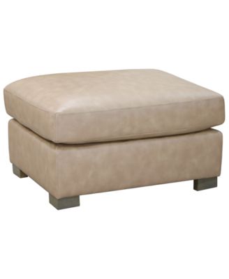 Stacia 33" Leather Fully Padded Bench Ottoman