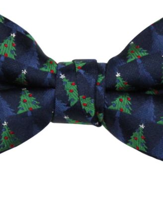 Men's Small Tree Printed Slim Bow Tie