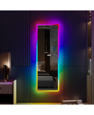 RGB LED Full-Length Mirror with Adjustable Ambient Light