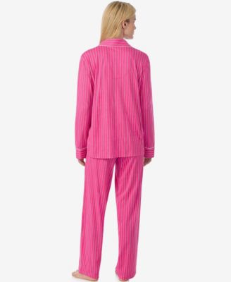 Women's Long Sleeve Notch Collar Long Pant Pajama