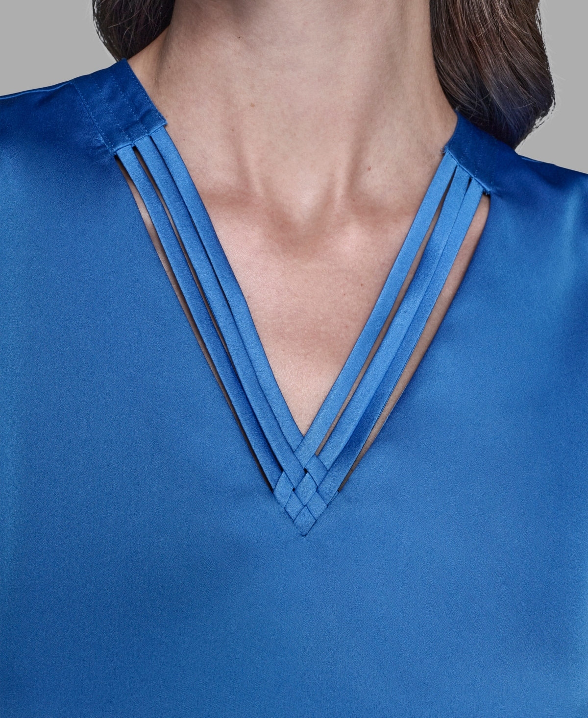 Karl Lagerfeld Paris Women's Sleeveless V-Neck Top