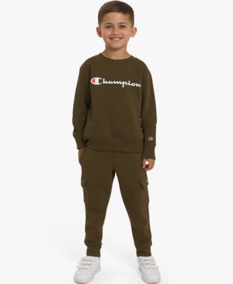 Boys' 4-7 Crewneck T-Shirt and Pants, 2-Piece Set