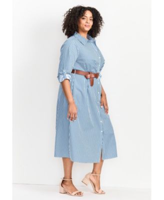 Women's Leona Stripe Shirtdress With Belt